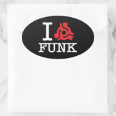 I 45-Adapter-Funk Ovaler Aufkleber (Tasche)