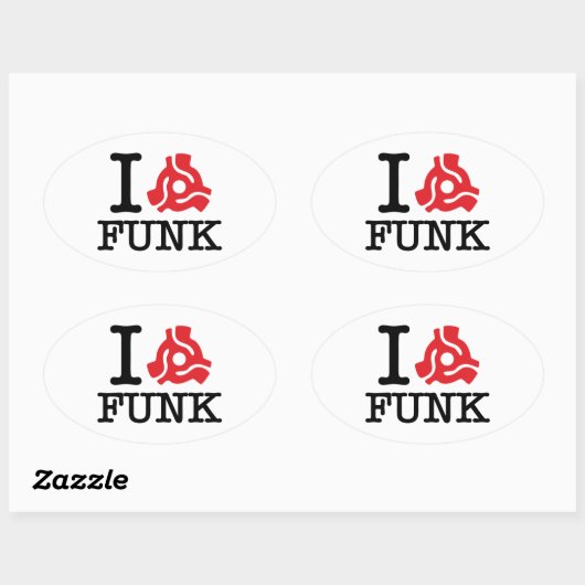 I 45-Adapter-Funk Ovaler Aufkleber (Blatt)