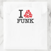 I 45-Adapter-Funk Ovaler Aufkleber (Tasche)