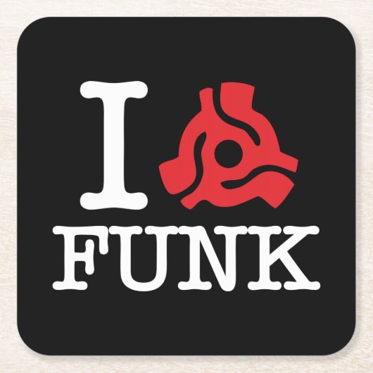 I 45-Adapter-Funk Rechteckiger Pappuntersetzer (Vorderseite)