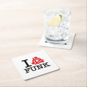 I 45-Adapter-Funk Rechteckiger Pappuntersetzer (Vor Ort)