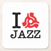 I 45 Adapter Jazz Rechteckiger Pappuntersetzer (Vorderseite)