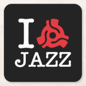 I 45 Adapter Jazz Rechteckiger Pappuntersetzer (Vorderseite)