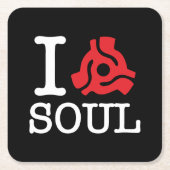 I 45-Adapter-Soul Rechteckiger Pappuntersetzer (Vorderseite)