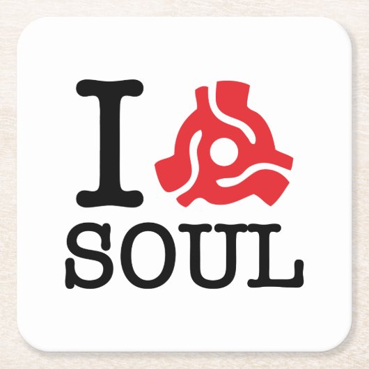 I 45-Adapter-Soul Rechteckiger Pappuntersetzer (Vorderseite)