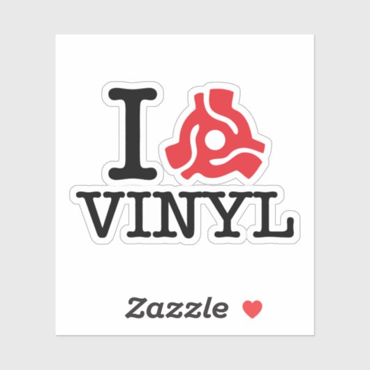 I 45 Adapter Vinyl Aufkleber (Blatt)