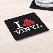 I 45 Adapter-Vinyl Rechteckiger Pappuntersetzer (angewinkelt)