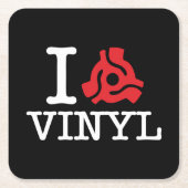 I 45 Adapter-Vinyl Rechteckiger Pappuntersetzer (Vorderseite)