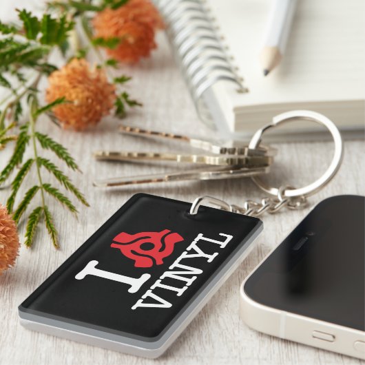 I 45 Adapter Vinyl Schlüsselanhänger (Vorderseite rechts)