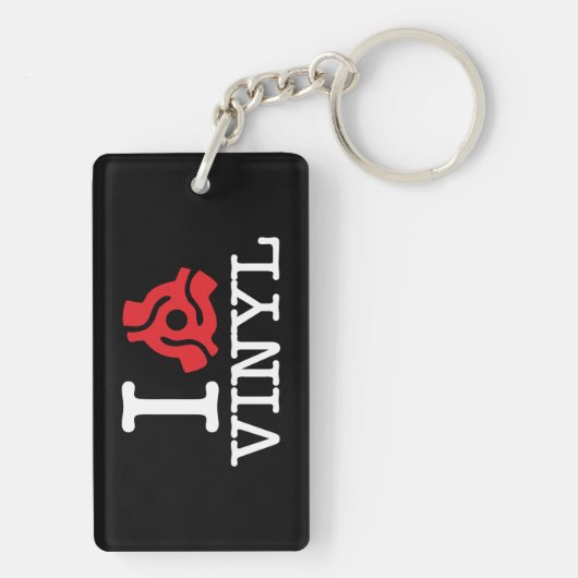 I 45 Adapter Vinyl Schlüsselanhänger (Rückseite)