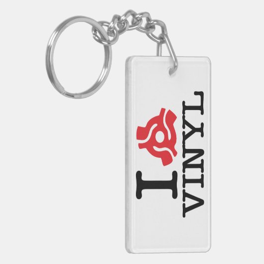 I 45 Adapter Vinyl Schlüsselanhänger (Vorderseite links)