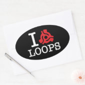 I 45 Adapterschleifen Ovaler Aufkleber (Umschlag)