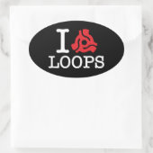 I 45 Adapterschleifen Ovaler Aufkleber (Tasche)