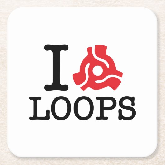 I 45 Adapterschleifen Rechteckiger Pappuntersetzer (Vorderseite)