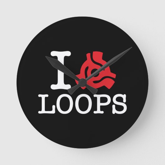 I 45 Adapterschleifen Runde Wanduhr (Vorderseite)