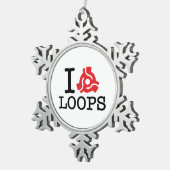 I 45 Adapterschleifen Schneeflocken Zinn-Ornament (Rechts)