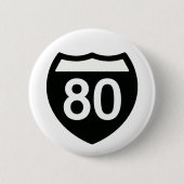 I-80 Highway sign button design (Vorderseite)