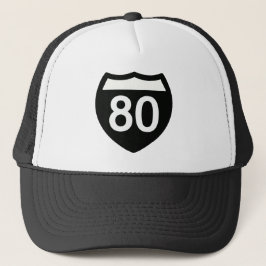 I-80 Highway sign Trucker hat design Truckerkappe