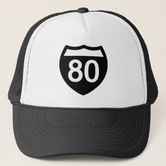 I-80 Highway sign Trucker hat design Truckerkappe