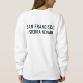 I-80 San Francisco bis Sierra Nevada Entwurf Sweatshirt (Rückseite)