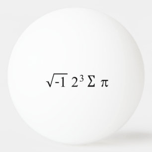 i 8 sum pi Funny Math Gleichung Pi Tag Tischtennisball