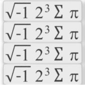 i 8 sum pi - I Ate some Pie - Funny Mathe Formula  Aufkleber (Vorderseite)