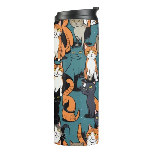 I Absolute Liebe Katzen Thermosbecher (Nach links gedreht)