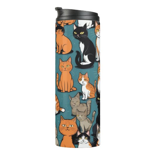 I Absolute Liebe Katzen Thermosbecher (Nach rechts gedreht)