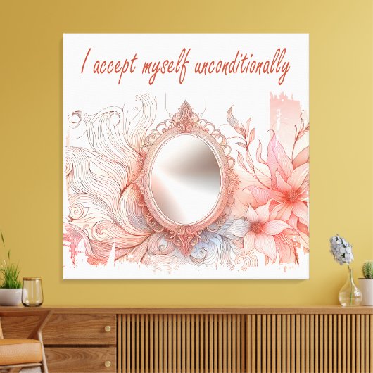 I accept myself  leinwanddruck (Insitu (Wohnzimmer))