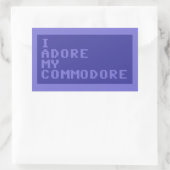 I Adore My Commodore (C64-Version) Rechteckiger Aufkleber (Tasche)
