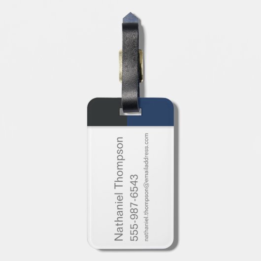 "I Ain't no Bunny Rabbit" Hugo & DAFFY DUCK™ Gepäckanhänger (Rückseite vertikal)