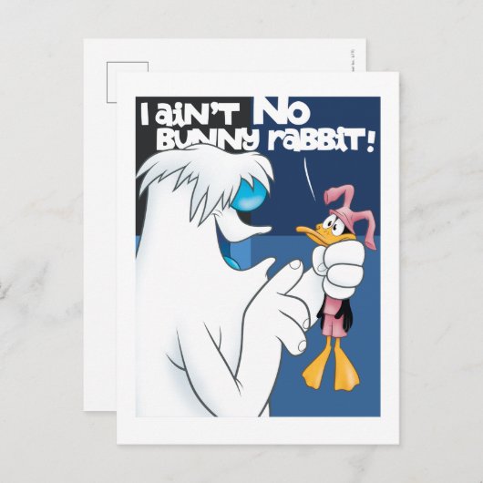 "I Ain't no Bunny Rabbit" Hugo & DAFFY DUCK™ Postkarte (Vorne/Hinten)