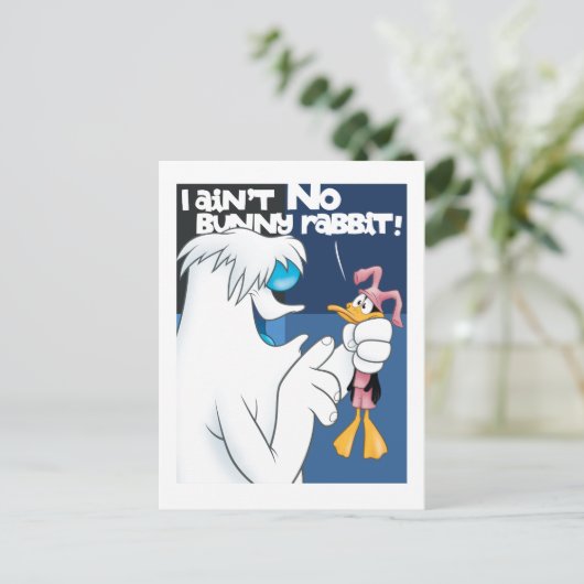 "I Ain't no Bunny Rabbit" Hugo & DAFFY DUCK™ Postkarte (Stehend Vorderseite)