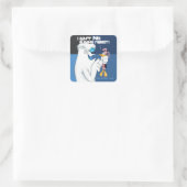 "I Ain't no Bunny Rabbit" Hugo & DAFFY DUCK™ Quadratischer Aufkleber (Tasche)