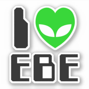 I Alien Heart EBE Aufkleber