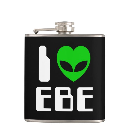 I Alien Heart EBE Flachmann (Vorderseite)