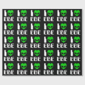 I Alien Heart EBE Geschenkpapier (Flach)