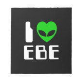 I Alien Heart EBE Notizblock (Vorderseite)