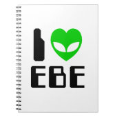 I Alien Heart EBE Notizblock (Vorderseite)