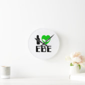 I Alien Heart EBE Runde Wanduhr (Zuhause)