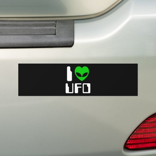 I Alien Heart UFO Autoaufkleber (Auf Auto)