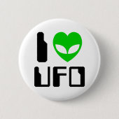 I Alien Heart UFO Button (Vorderseite)