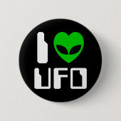 I Alien Heart UFO Button (Vorderseite)