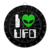 I Alien Heart UFO Dartscheibe (vorne)