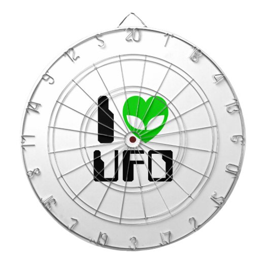 I Alien Heart UFO Dartscheibe (vorne)