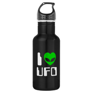 I Alien Heart UFO Edelstahlflasche