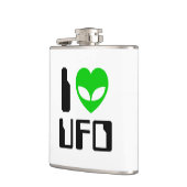 I Alien Heart UFO Flachmann (Links)