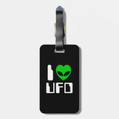 I Alien Heart UFO Gepäckanhänger (Rückseite vertikal)