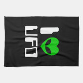 I Alien Heart UFO Handtuch (Horizontal)
