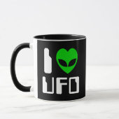 I Alien Heart UFO Kaffee Tasse (Links)